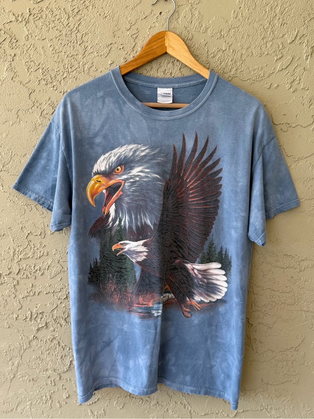 Bald Eagle Wildlife Graphic T-Shirt Blue